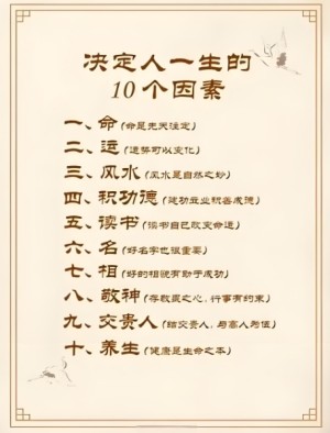 决定人一生的十大要素(决定人一生的十大要素是什么)